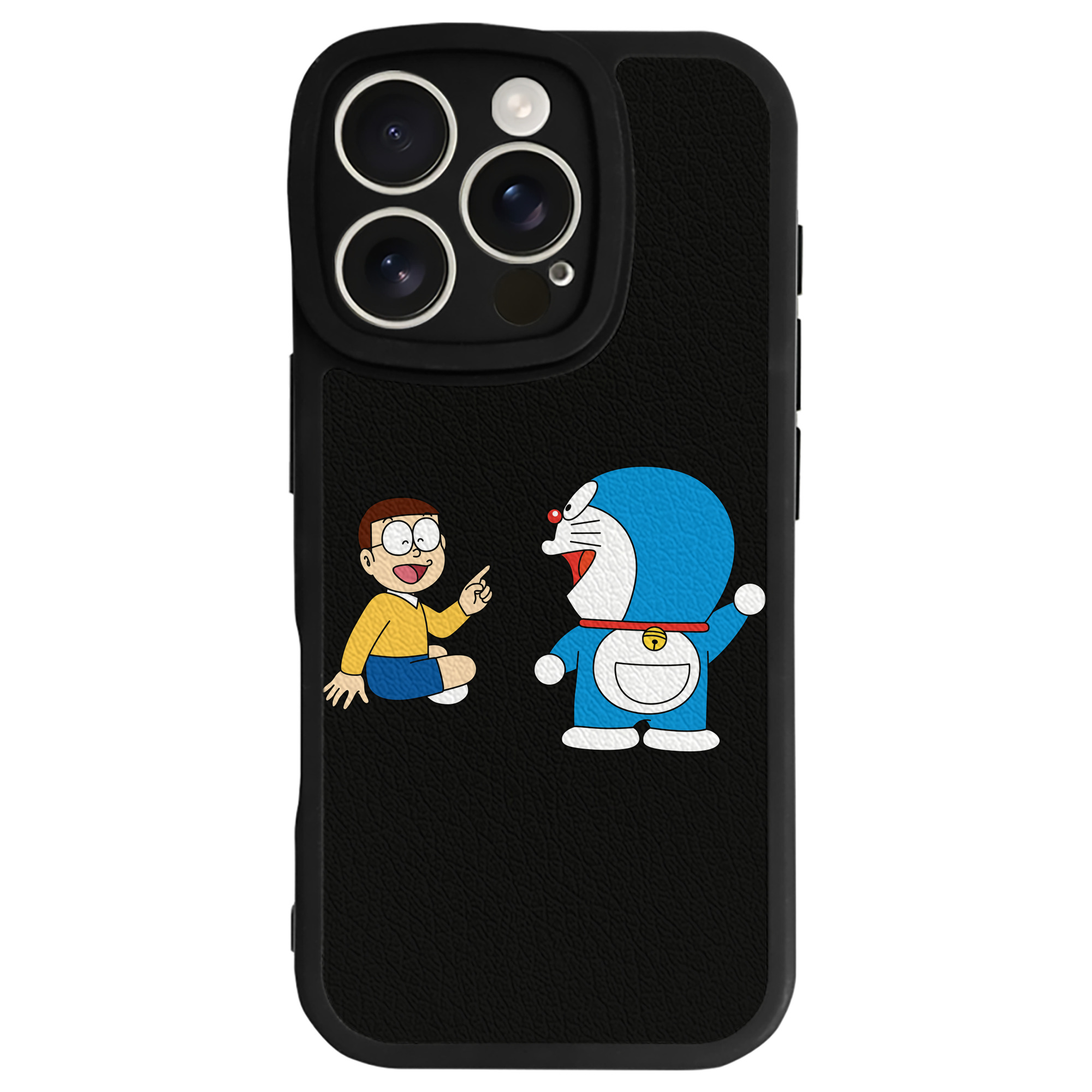（画像用） ドラえもん Doraemon 【iPhone 16シリーズ対応】シリコンスマホケース（レザー調） 材質：シリコン